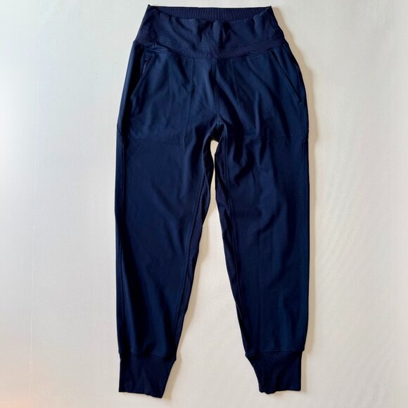 Athleta Salutation Stash II Pocket Joggers Women's Size S, Navy Blue Powervita - Picture 1 of 13